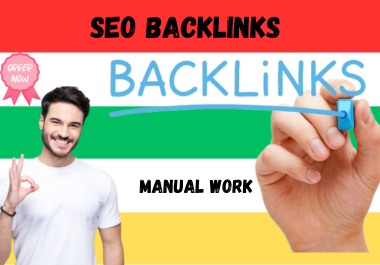 provide you manual high quality seo backlinks, Link B...