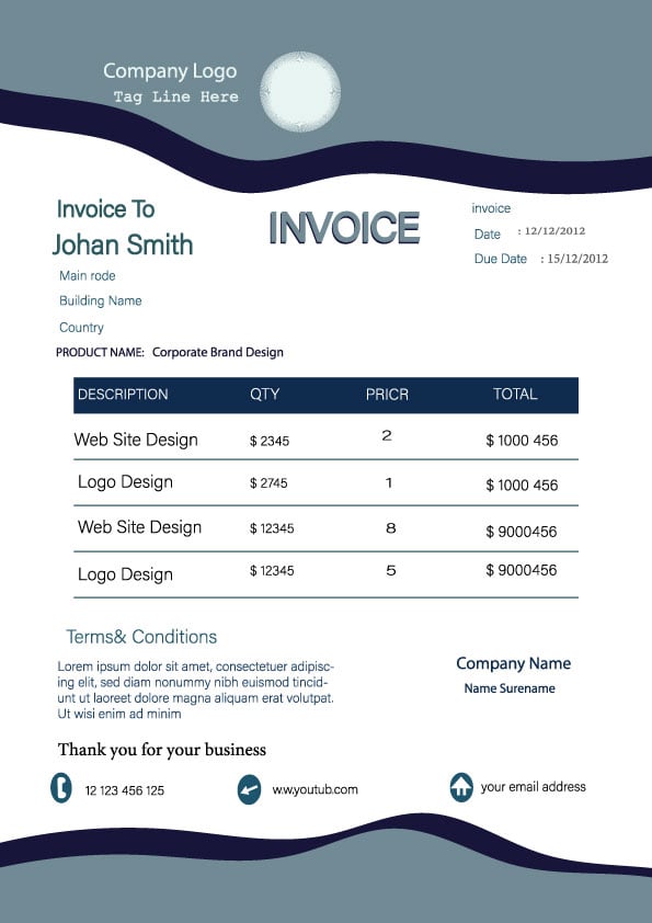  I Will Create Modern Invoice Design for Any Type of Business