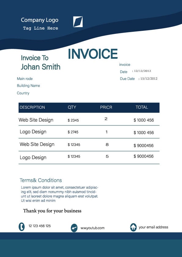  I Will Create Modern Invoice Design for Any Type of Business