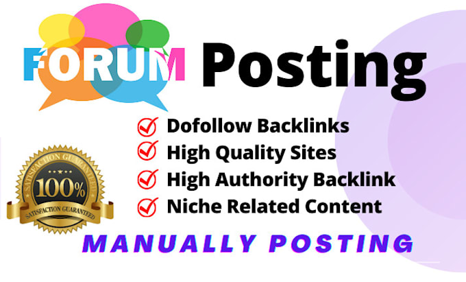 Build 100 High-Quality Forum Backlinks &ndash; 100% Manual & SEO Safe