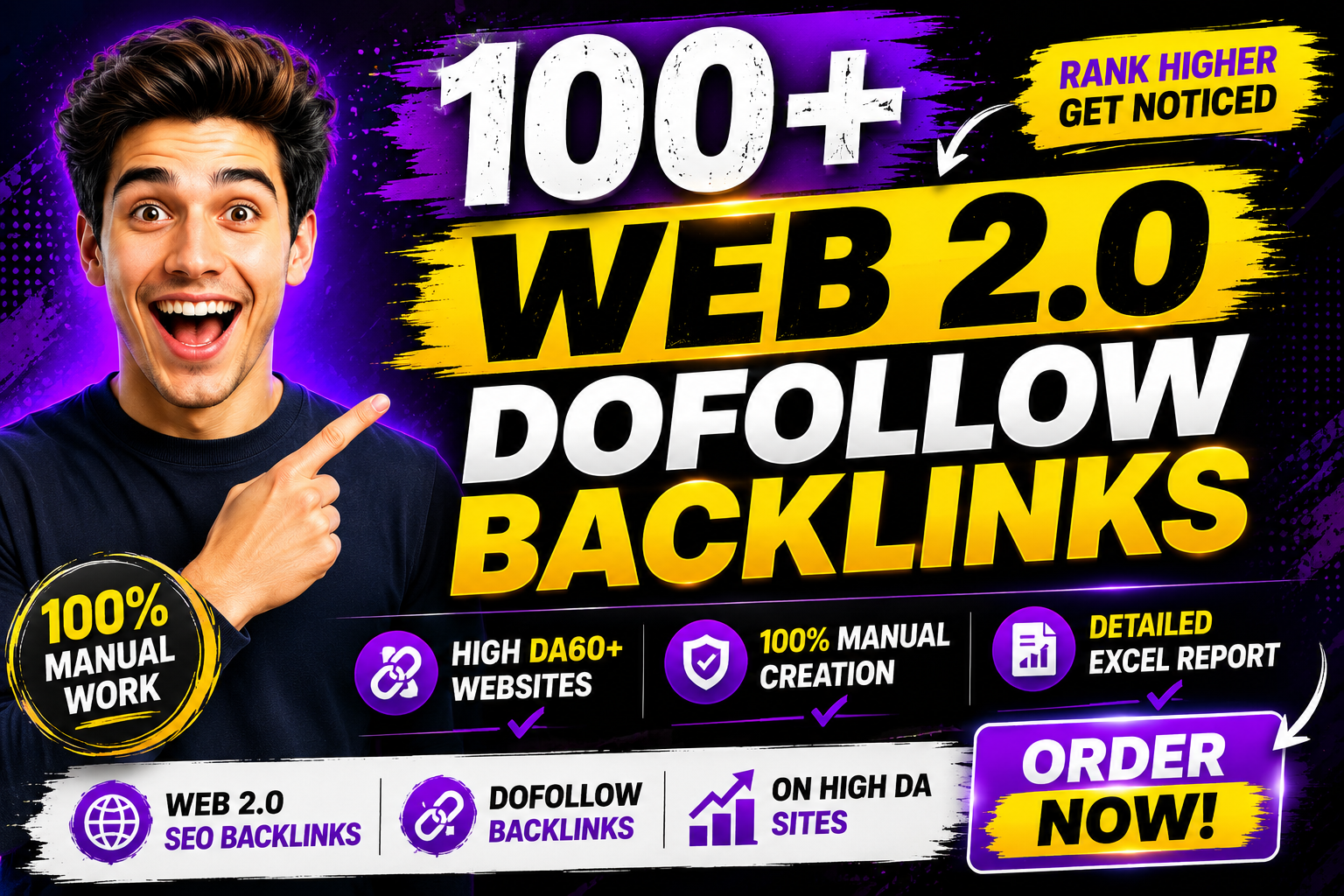 Create 100+ Manual Web 2.0 Dofollow Backlinks for Bet...