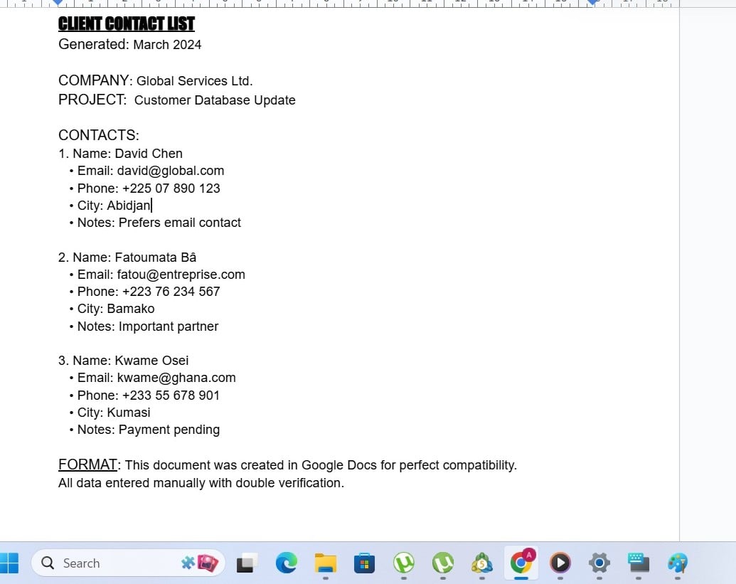 Professional Google Sheets Data Entry Service