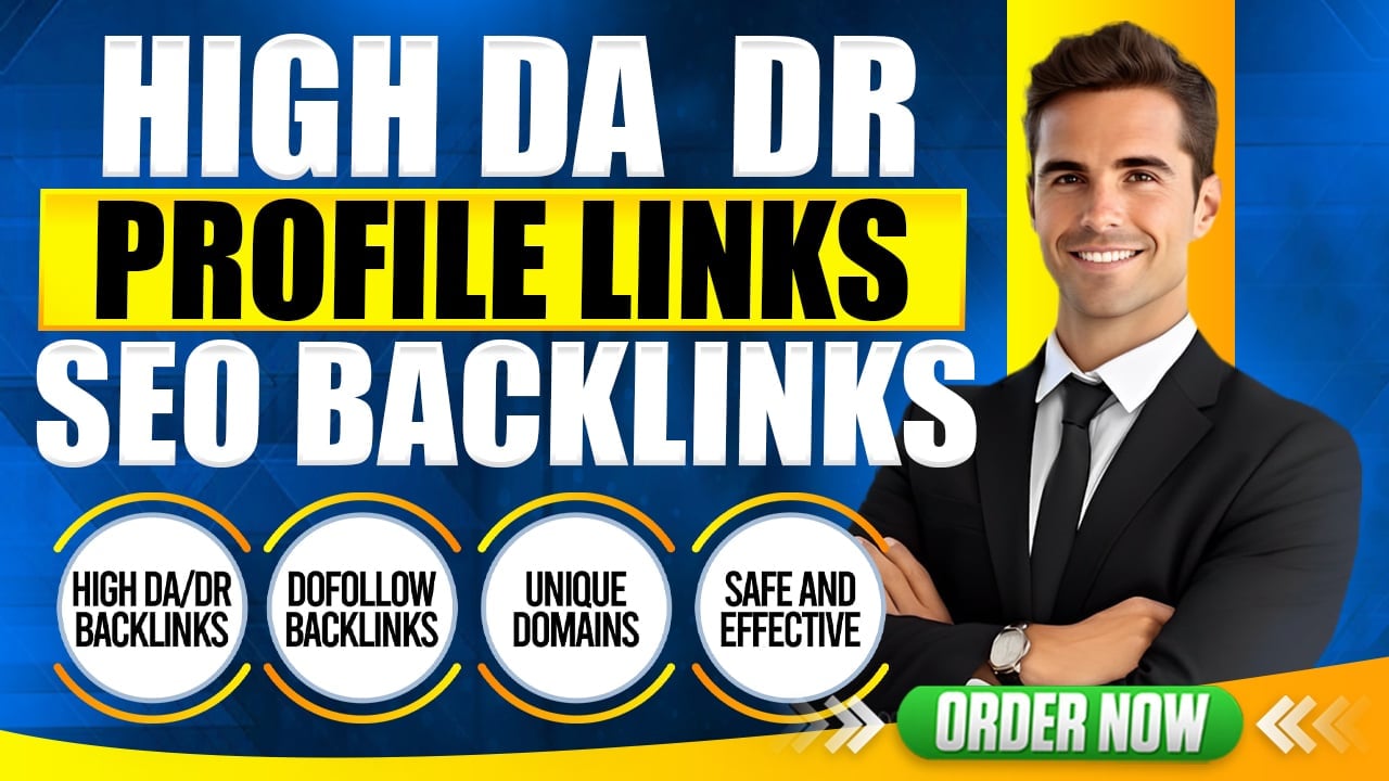 i will do 50 high quality dofollow authority SEO profile backlinks