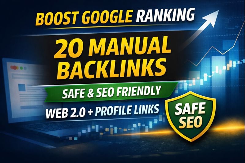 I will build 20 manual SEO backlinks to boost Google ranking (Web 2.0 + Profile links)