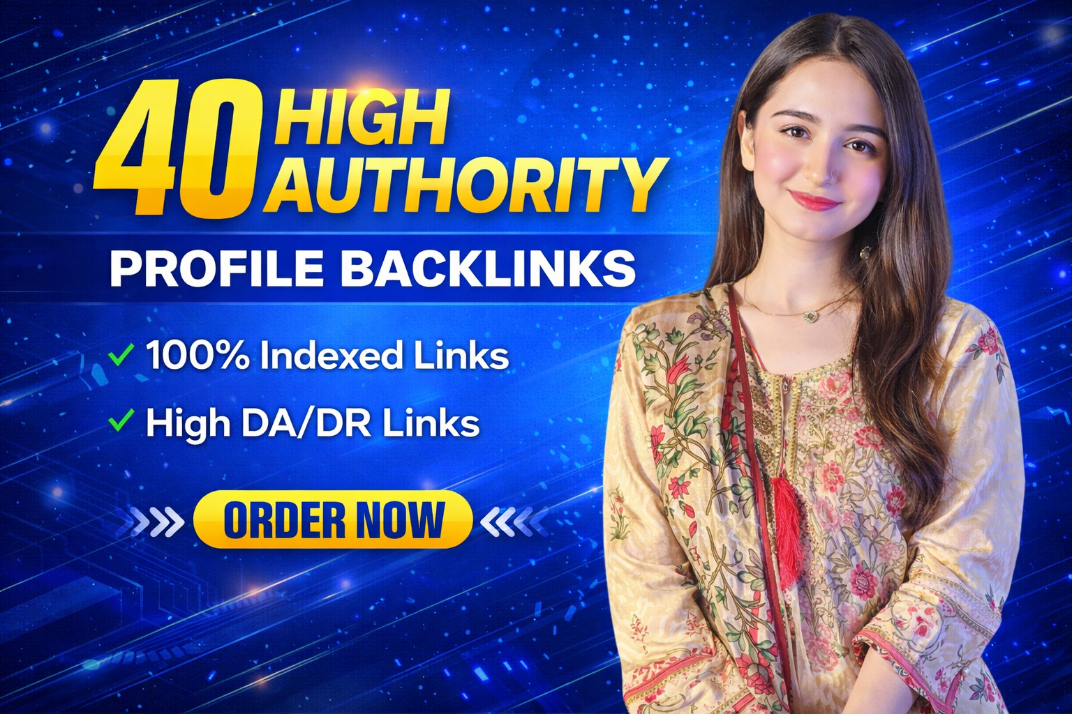 create 40 high authority DA DR profile backlinks indexed