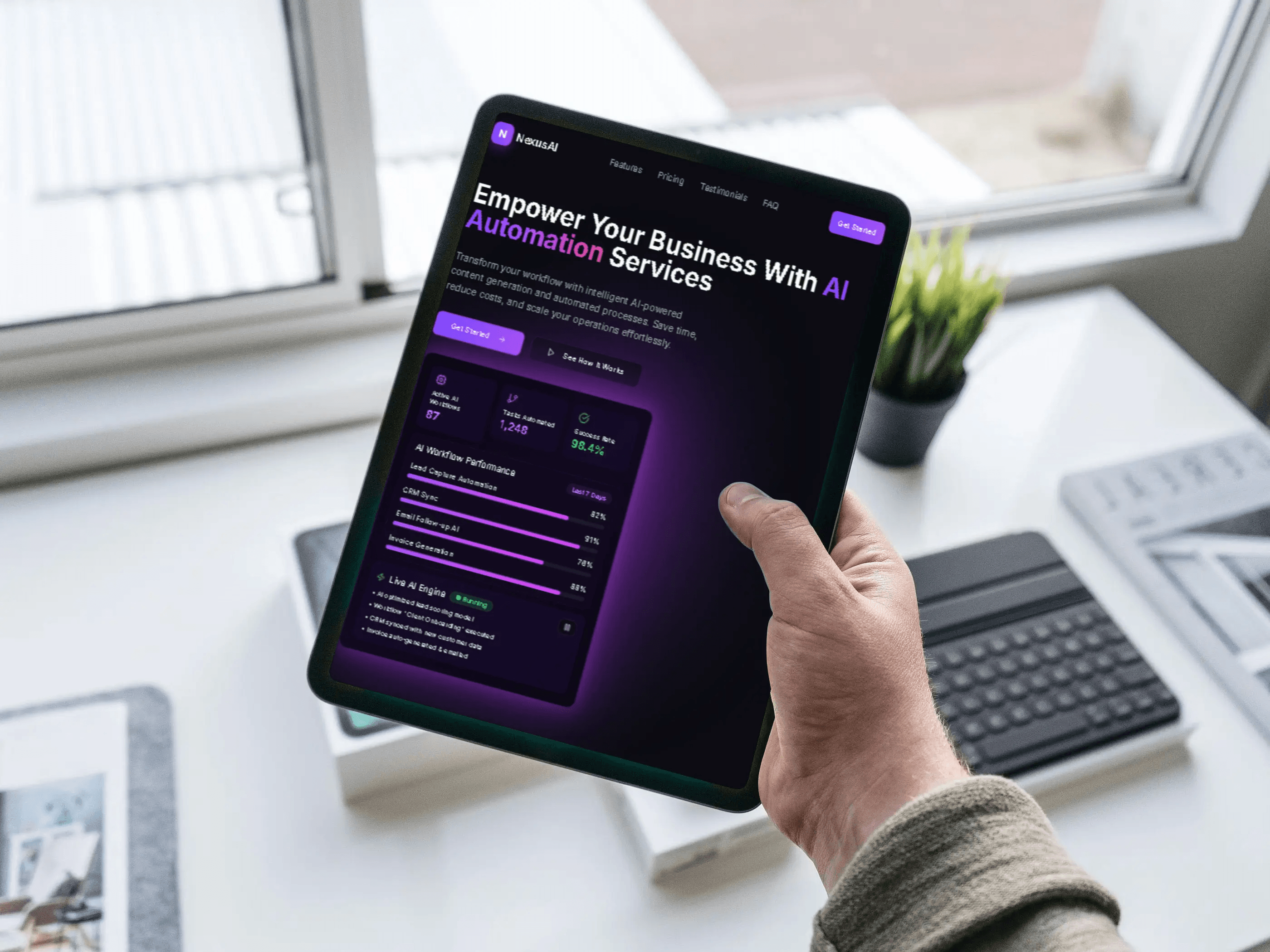 I will create a stunning modern website with clean UI and animations