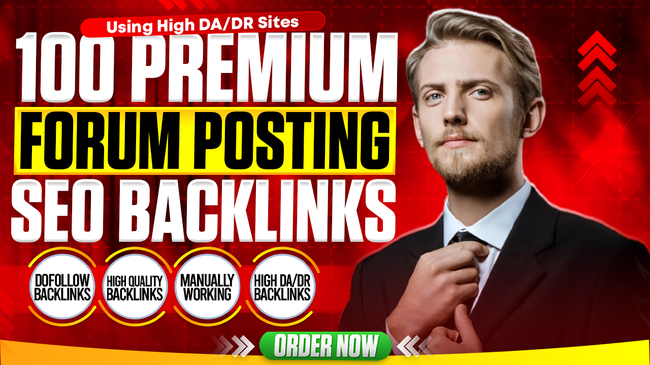 i will build high authority 100 forum posts for seo