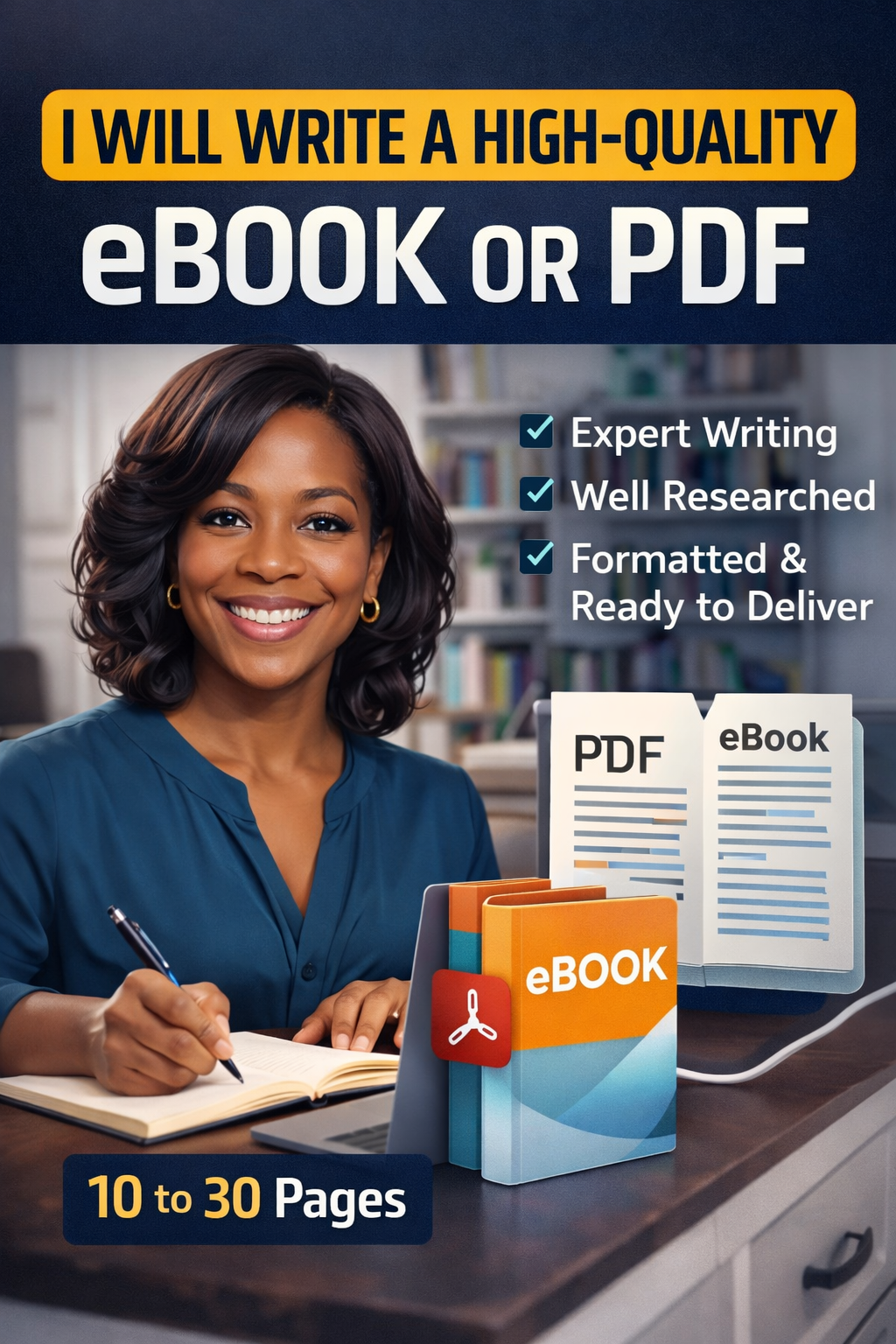 I will create a high-quality eBook or PDF of 10 to 30 pages