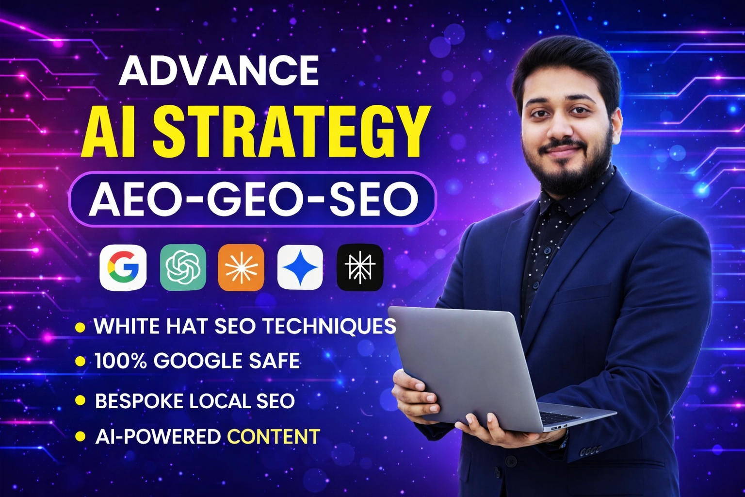 Advance AI Strategy SEO, AEO GEO White Hat 150 Backlinks for Boost Ranking
