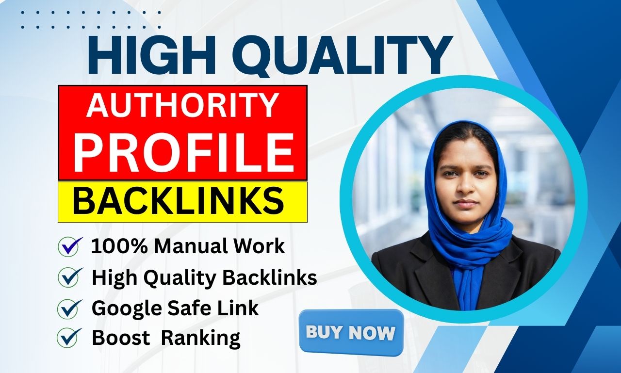 I will build 130 high authority SEO profile backlinks manually