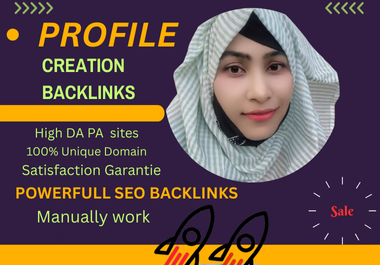 I Will Create 250 HQ SEO Profile Backlinks Manually work
