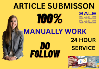  I will create 110 high quality article submission backlinks for SEO