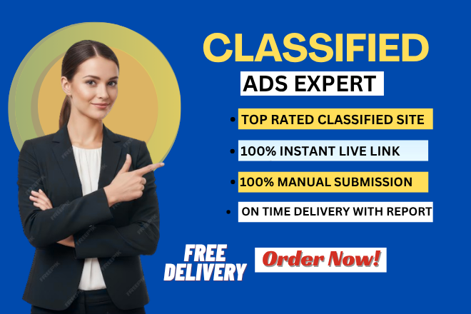 I will manually submit 100 classified posting for backlinks and promotion 