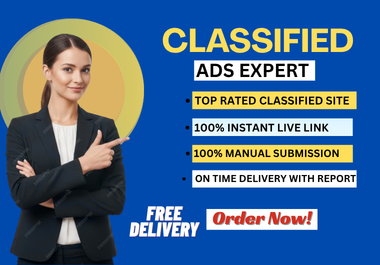 I will manually submit 100 classified posting for backlinks and promotion 