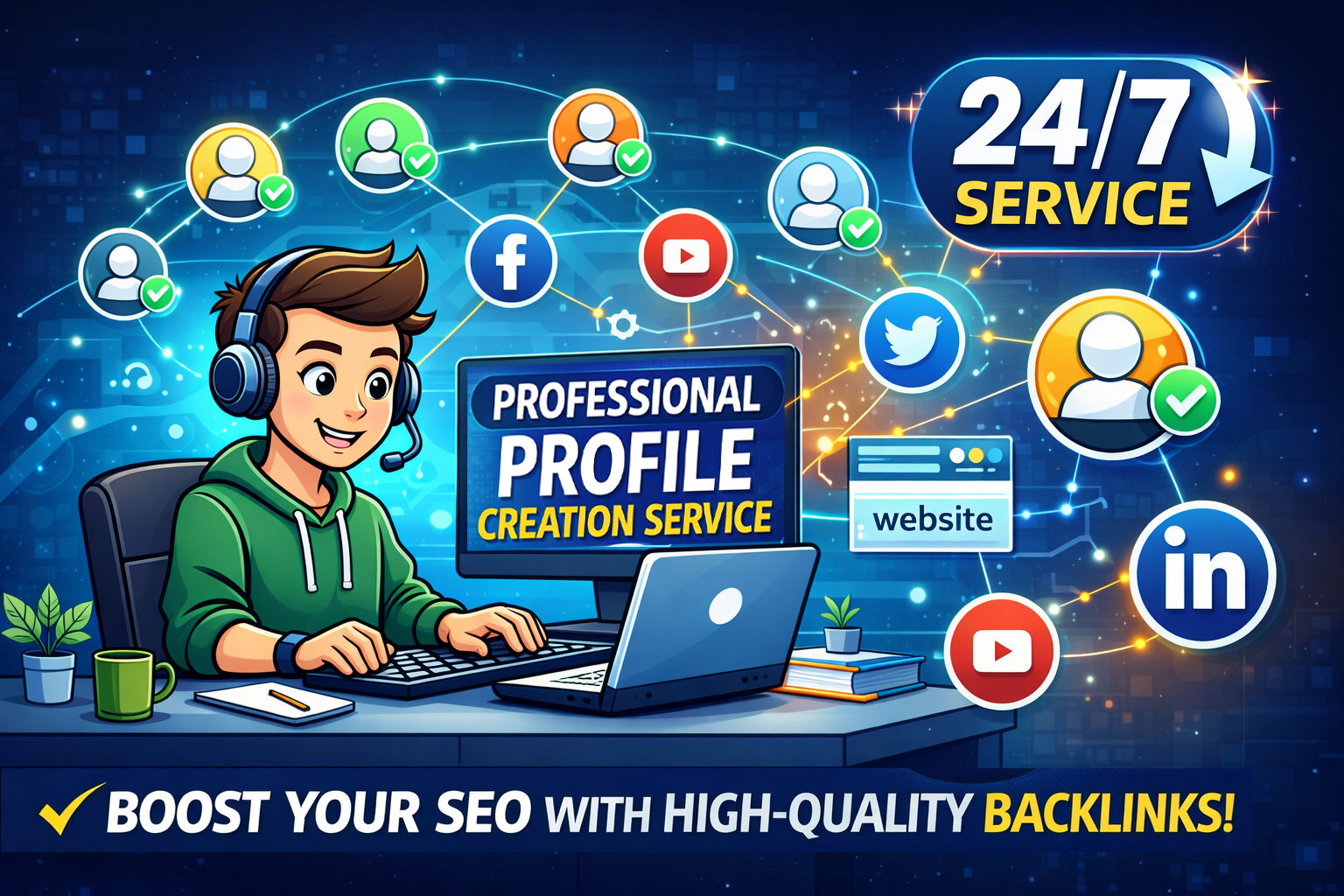 I will provide 100+ High Authority Manual Profile Creation for Safe SEO Ranking