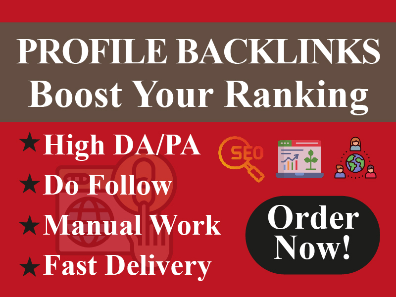 I Will Do 110+ Manual High Authority Profile Backlinks on DA100 Sites for SEO Ranking
