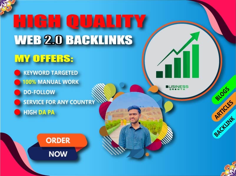 Quality Web 2.0 Keyword Targeted Most Effective Backlinks High DA PA To Jump Your Rank