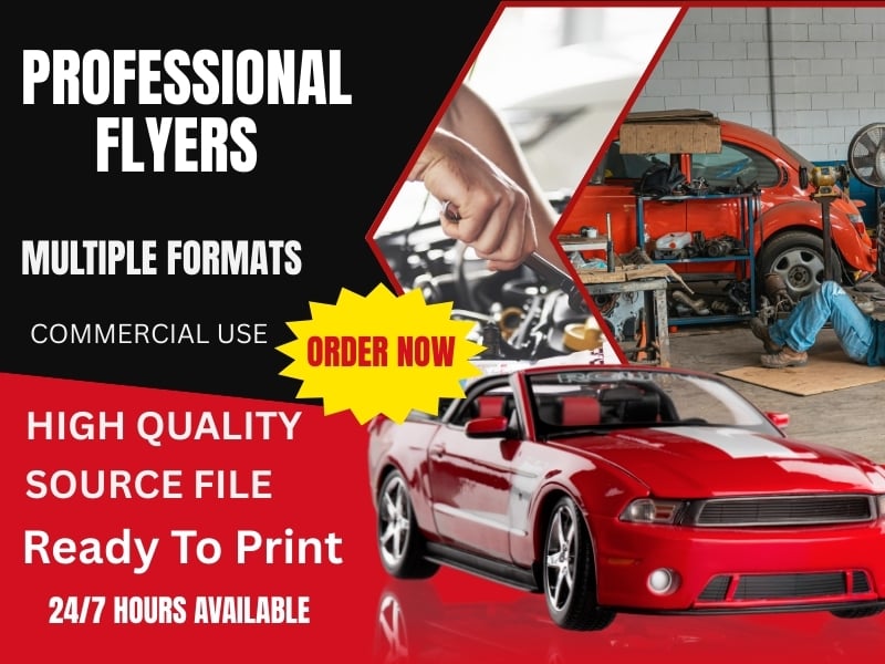 I will create a flyer design, poster or postcard design