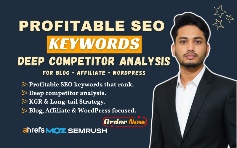 Profitable SEO Keyword Research and Deep Competitor Analysis for Blog and Affiliate Websites