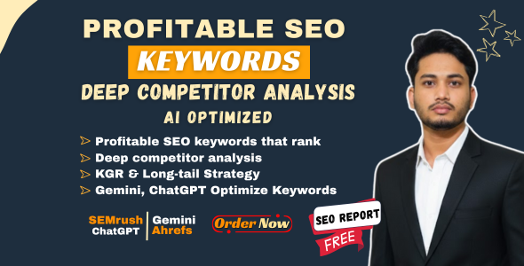 I will do Profitable SEO Keyword Research and Competitor Analysis with AI Optimization