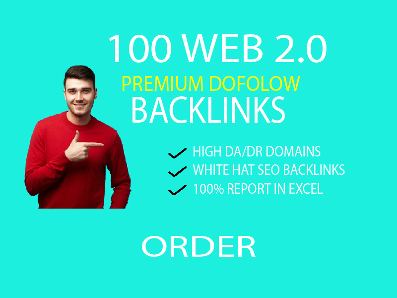I will create 500 high DA Web 2.0 backlinks and 100 p...