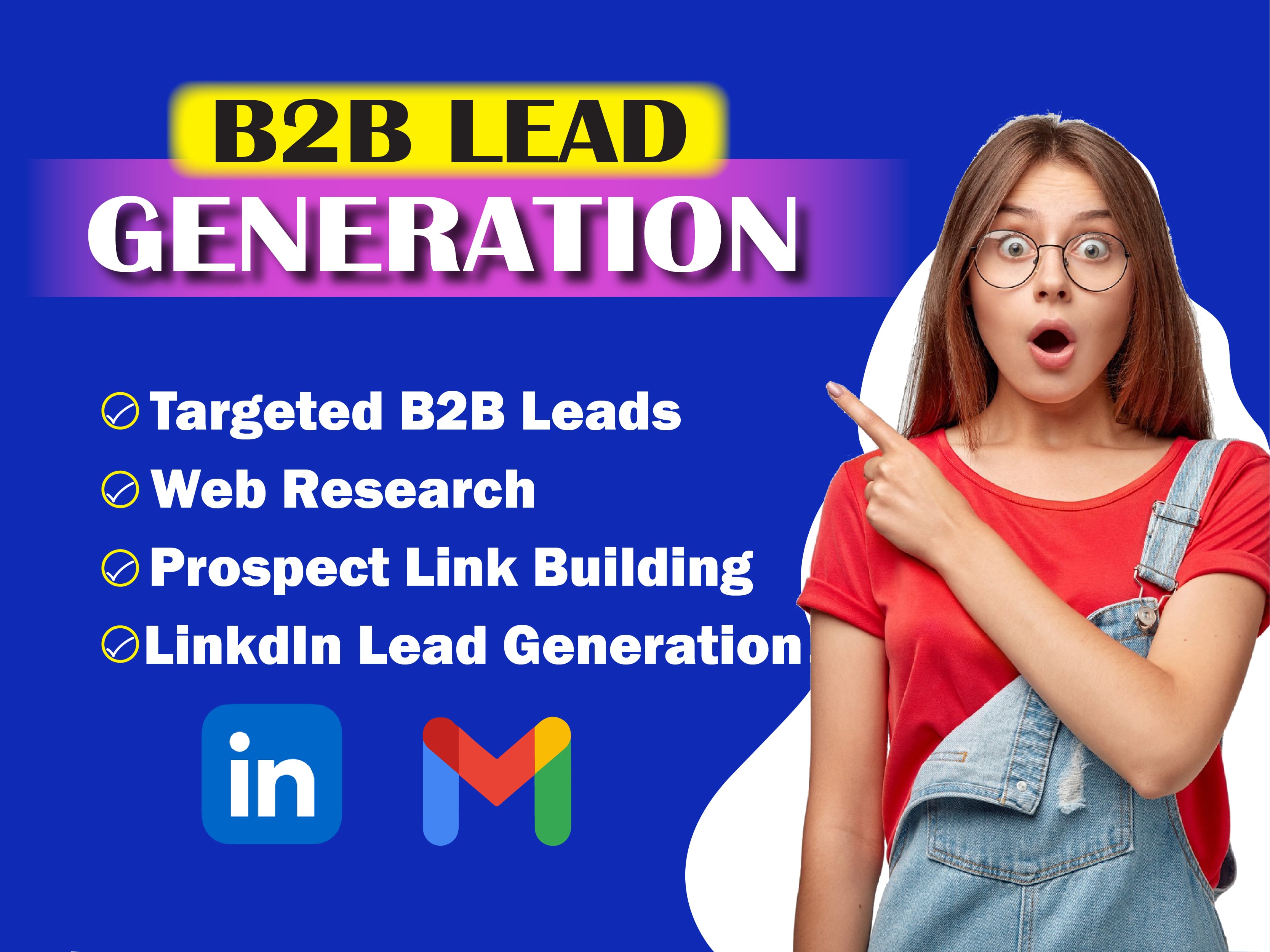 I will Provide B2B lead generation and verified web research 