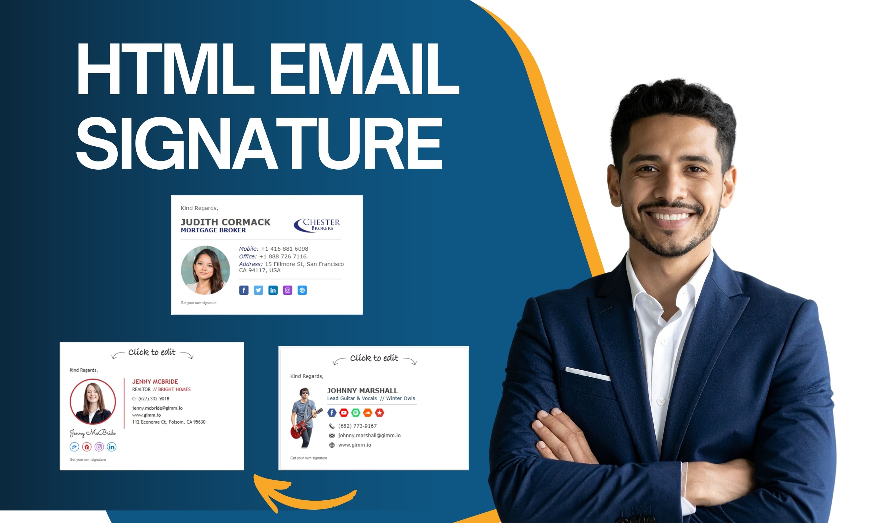  I Will Create a Clickable HTML Email Signature for Gmail, Outlook etc