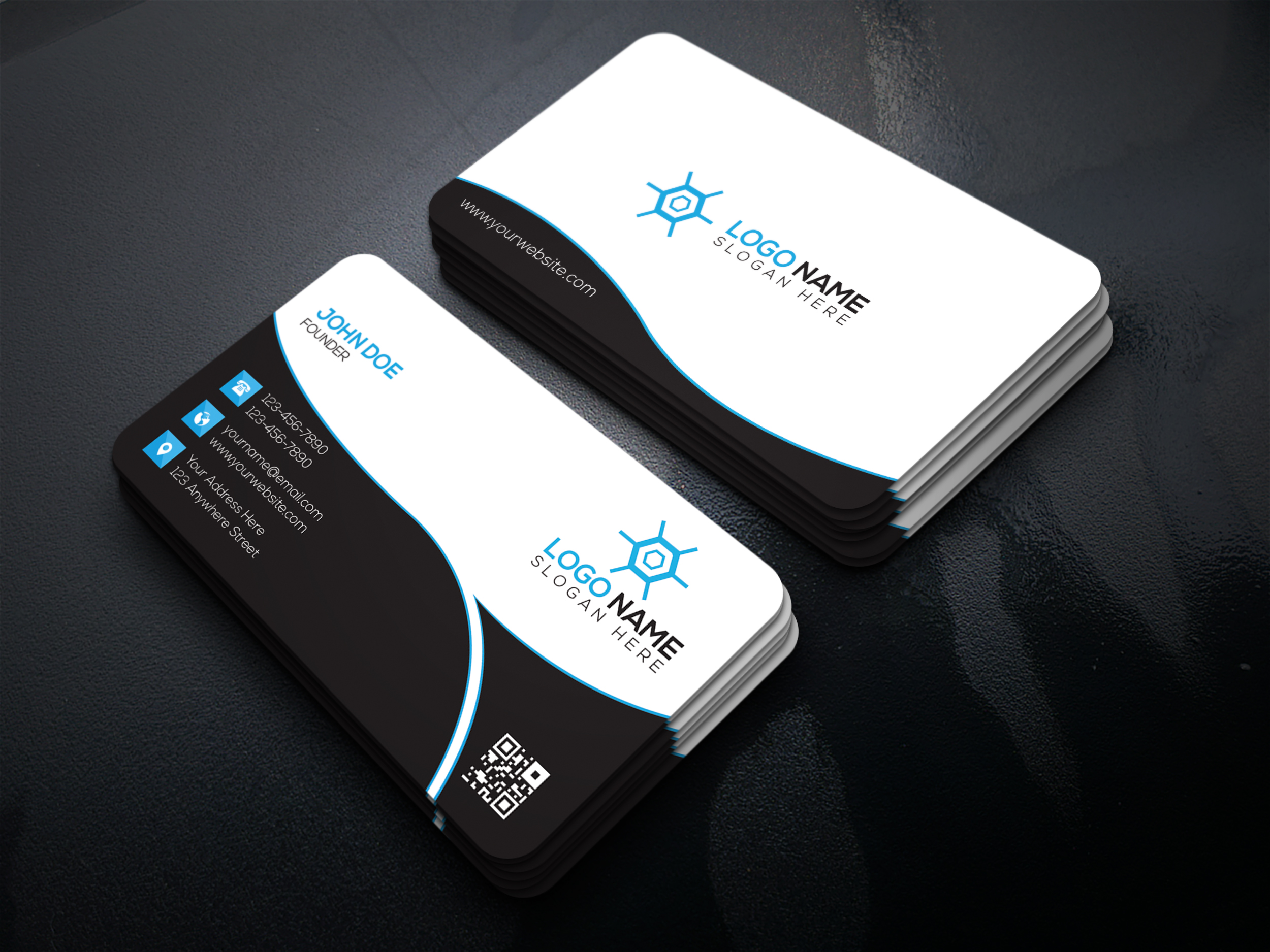 I will design a professional and business card