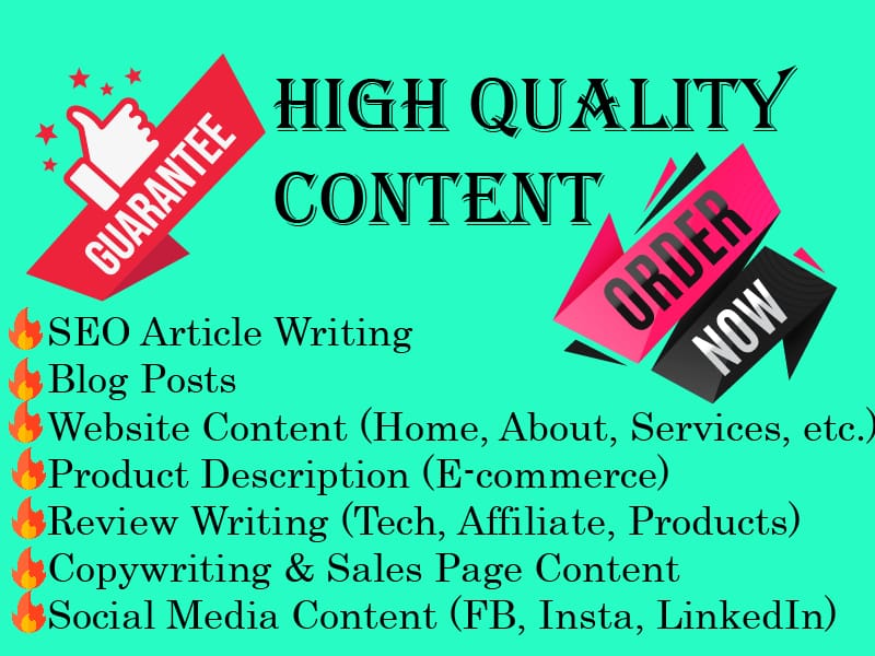 5&times;500 Words High-Quality Unique_Content for Blogs & Websites