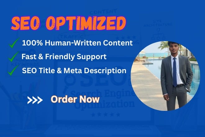 I will write 100% human SEO-optimized content with titles & meta descriptions