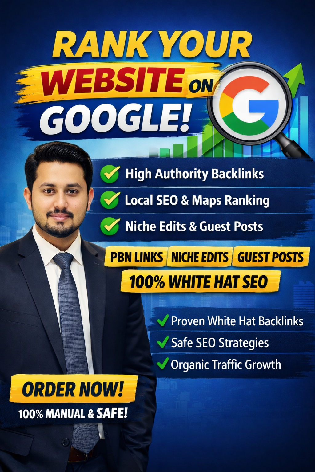 I will rank your website on Google with powerful SEO & high authority backlinks