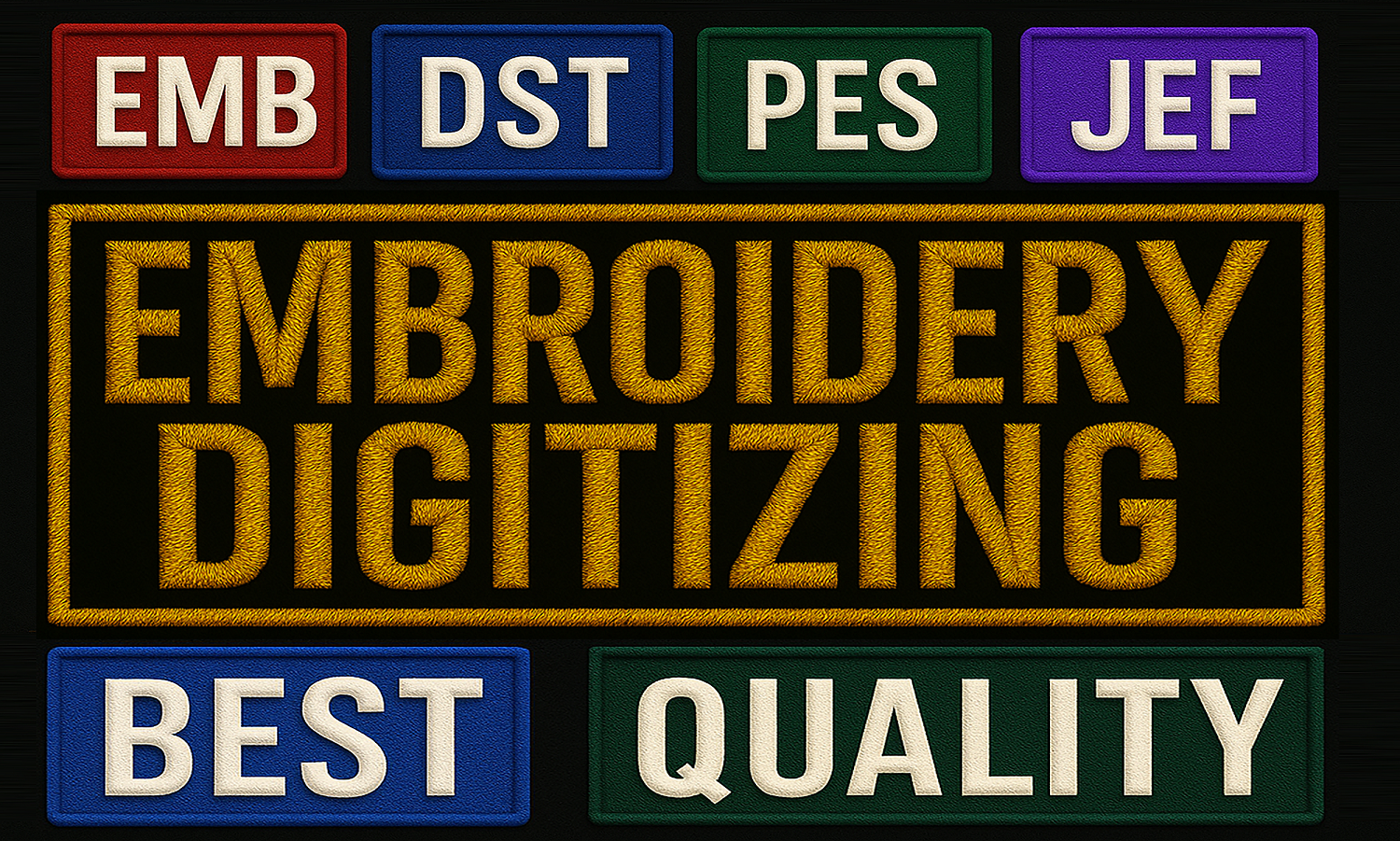 I will do embroidery digitizing into dst, pes in 1 hour