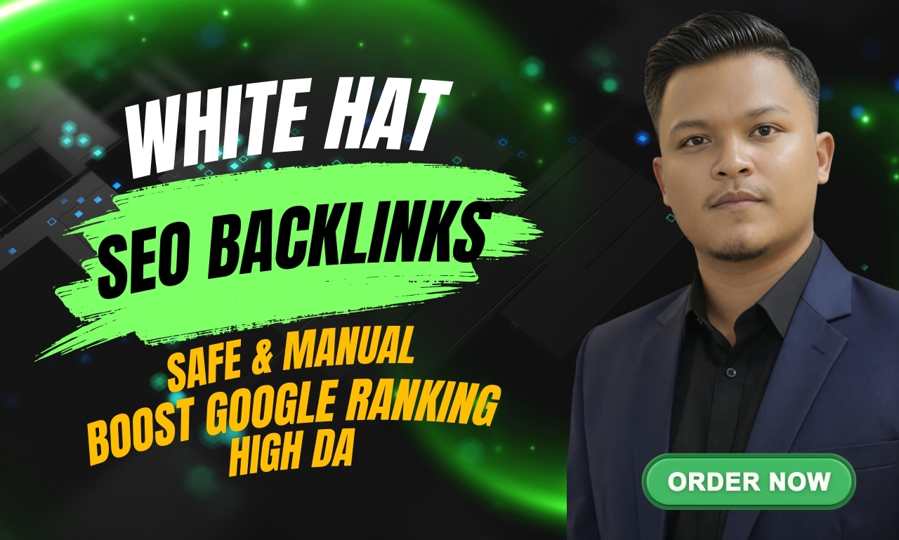 I will do high authority white hat SEO backlinks for Google top ranking