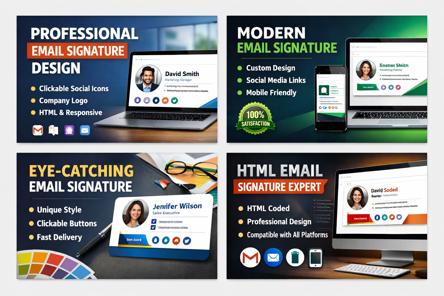 Professional email signature design for business or p...