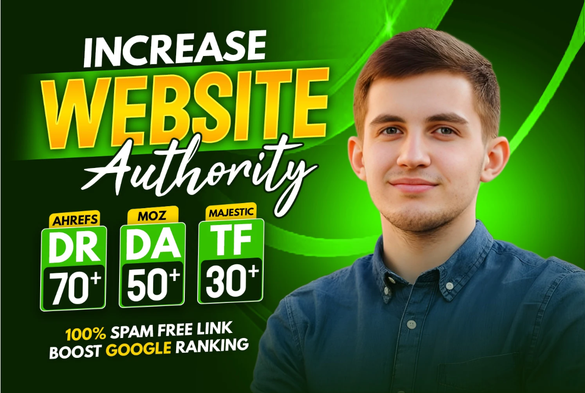 I will increase domain rating ahrefs DR domain authority moz da tf