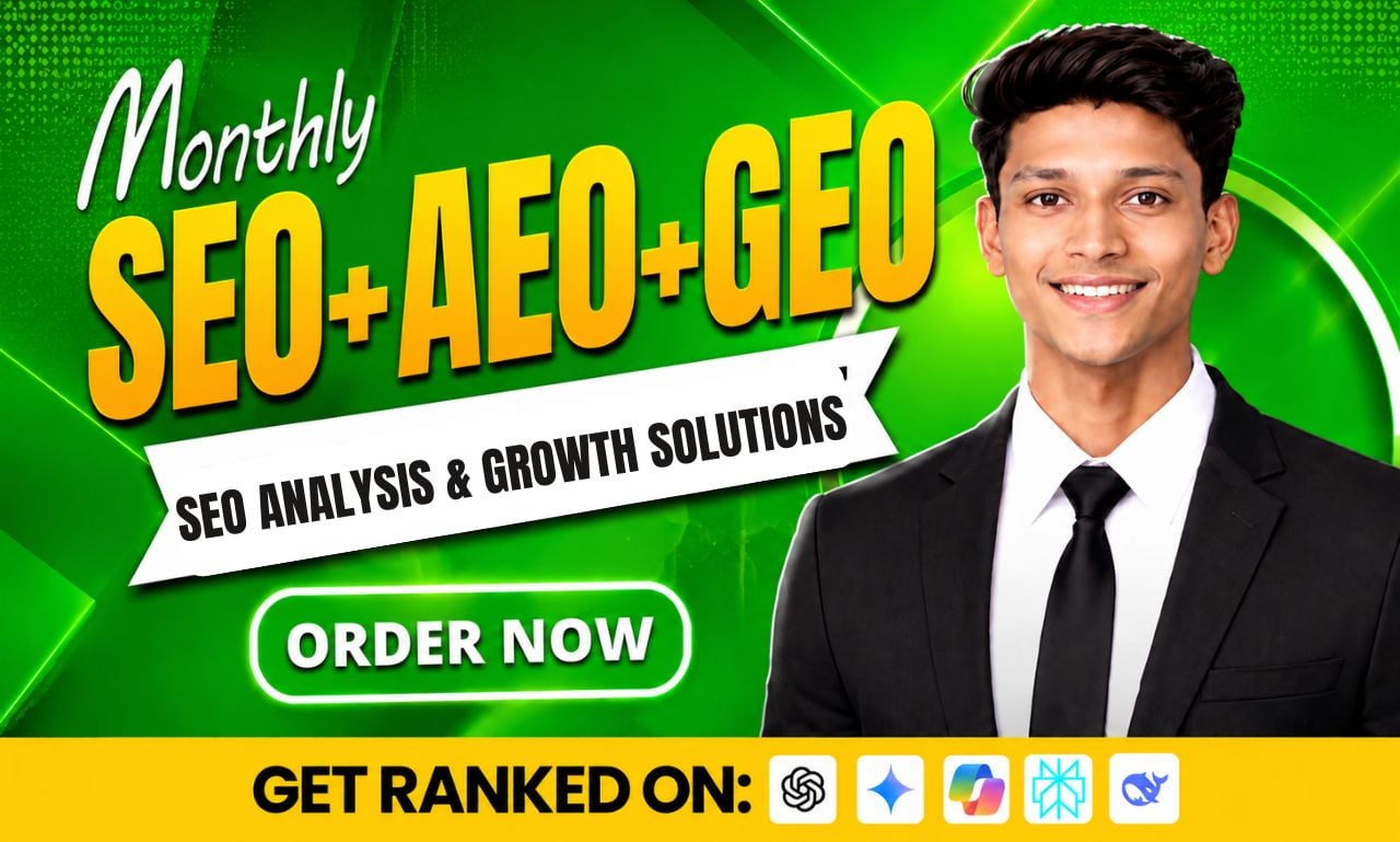 I will do monthly website GEO SEO aeo, local and off ...