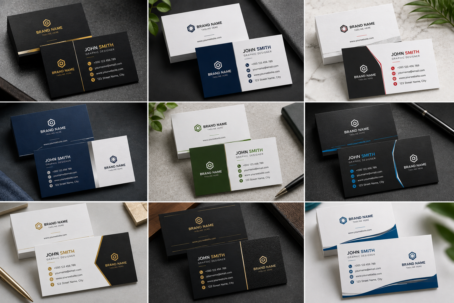 I will design a modern professional business card