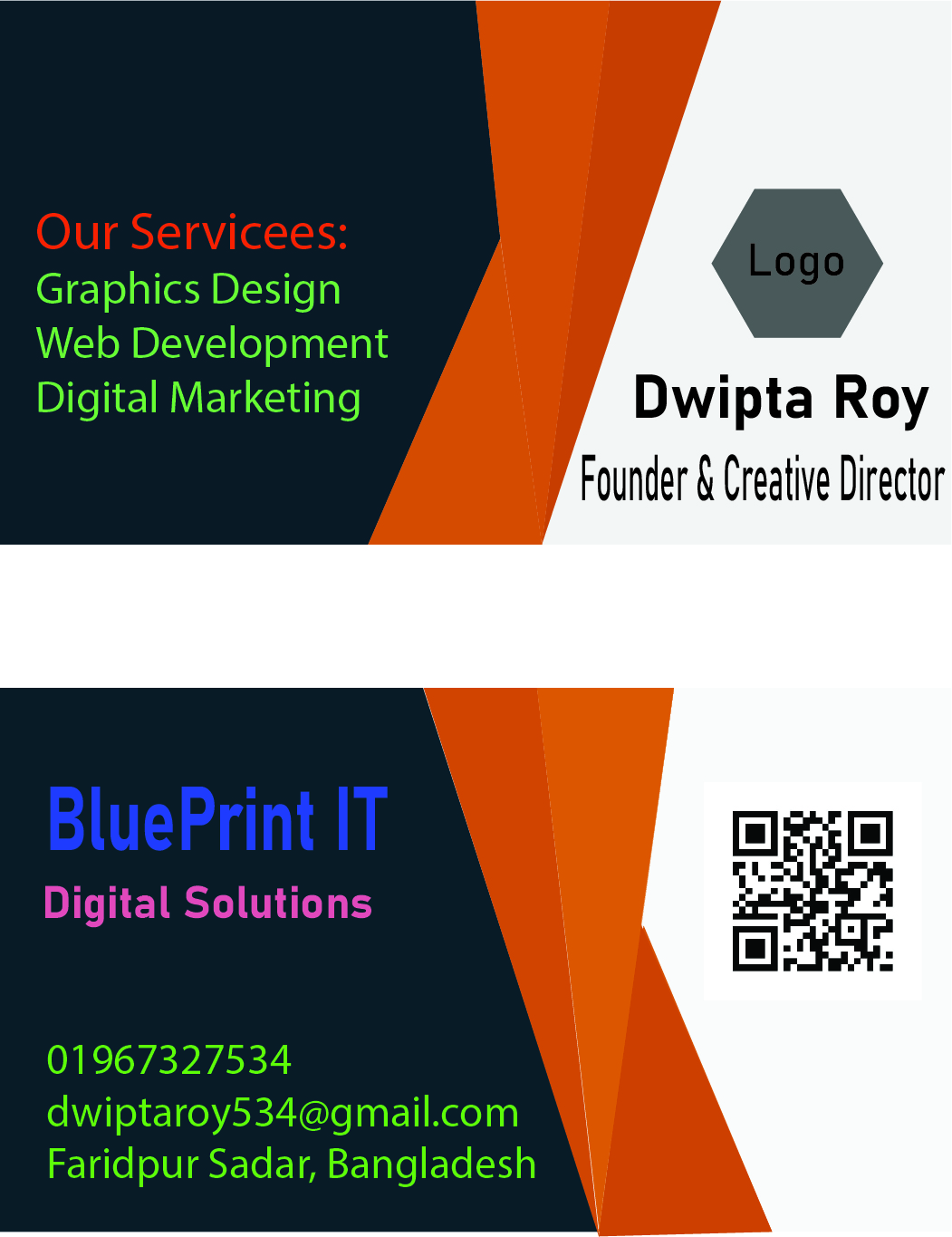 I will design a modern professional business card