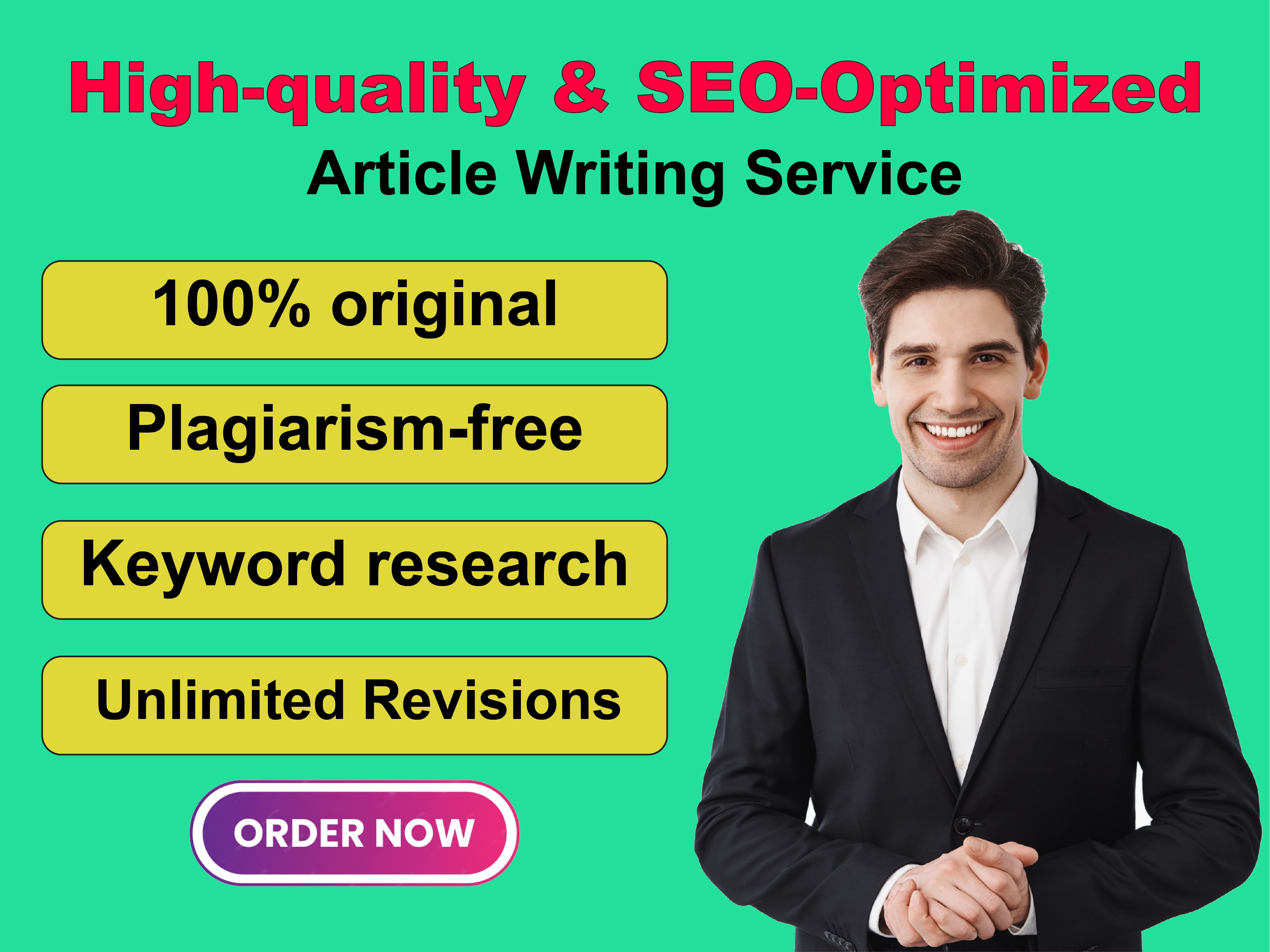 I will provide 1000+ words High-quality, SEO-Optimized Article Writing on any topic 