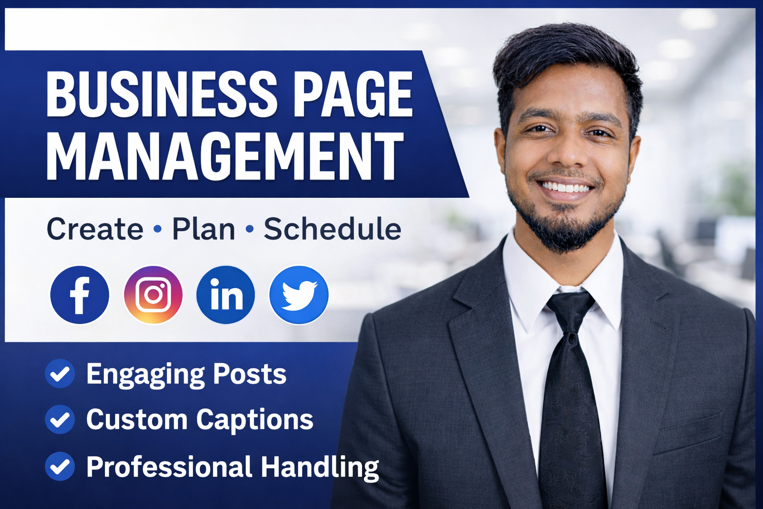I will manage your online business pages and content