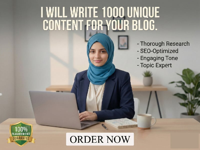 I will writing 1000 word unique content for your blog.