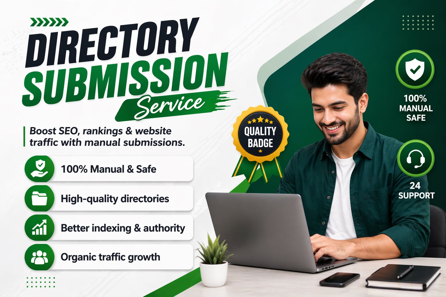 Premium 250 Directory Submission Service for SEO, Traffic & Website Growth