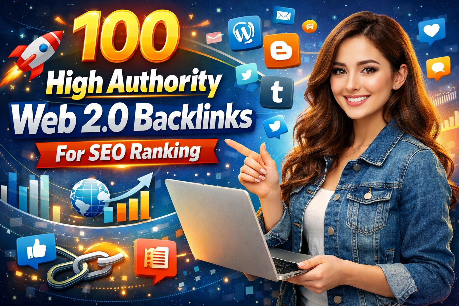 I Will Create 100 High Authority Web 2.0 Backlinks For SEO Ranking