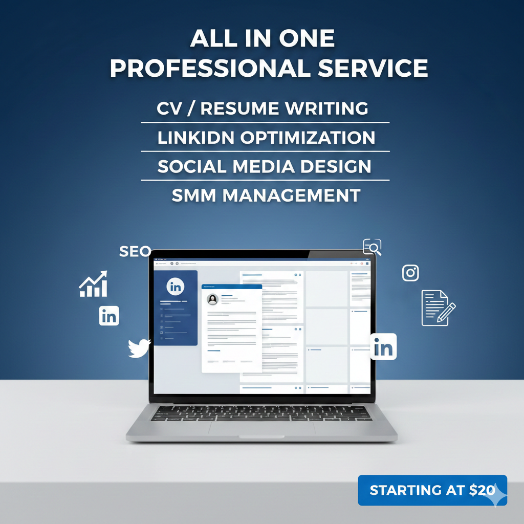 I will write professional CV resume, optimize LinkedIn, design posts and SMM