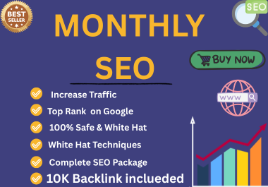 Monthly SEO for Your Business Website Boost Ranking, Traffic & Sales complete package 