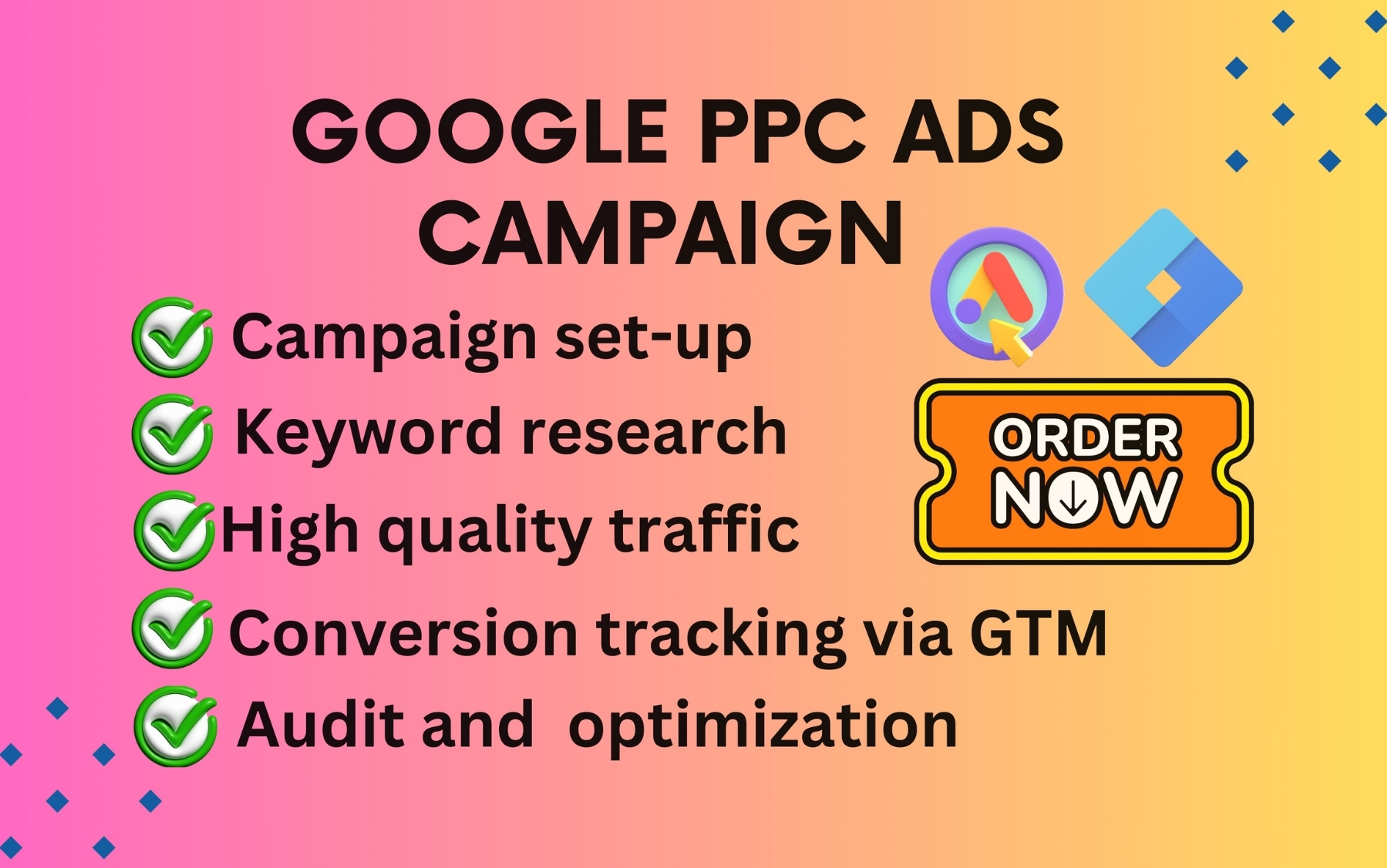 I will provide google ppc ads management for cleaning services with GTM tracking