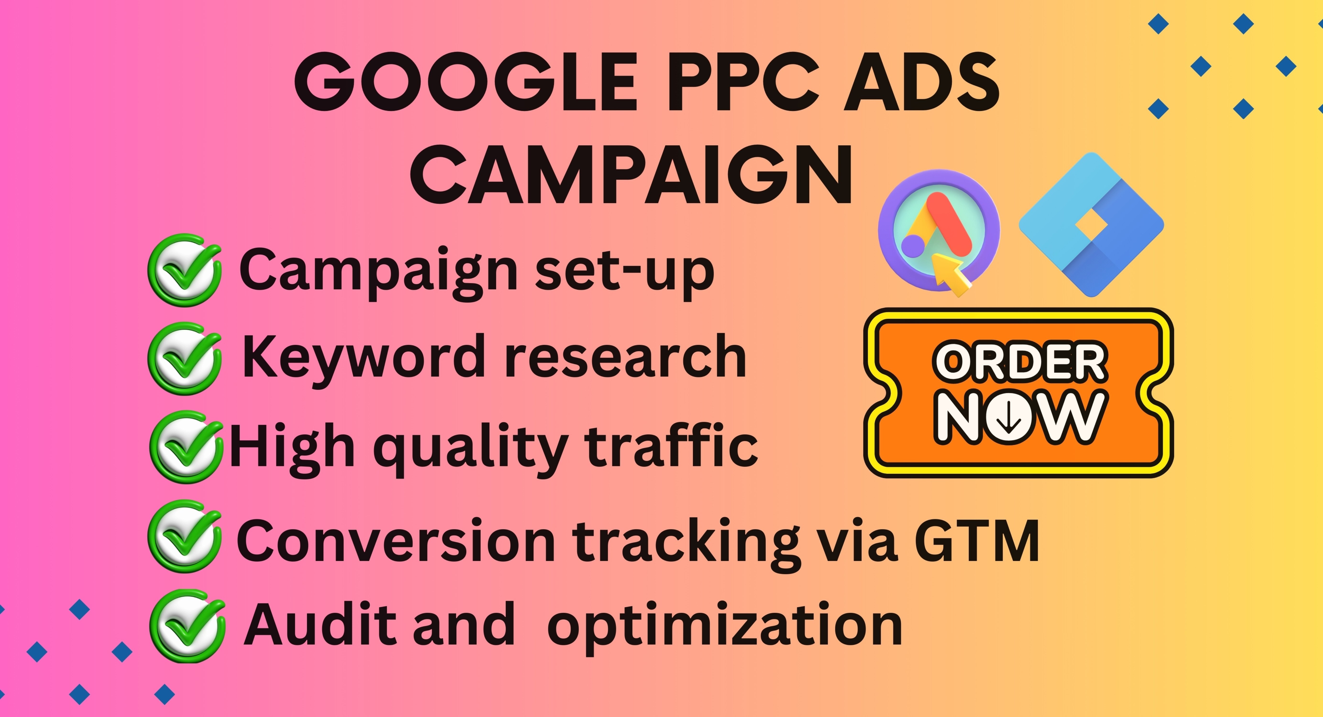 I will provide google ppc ads management for cleaning services with GTM tracking