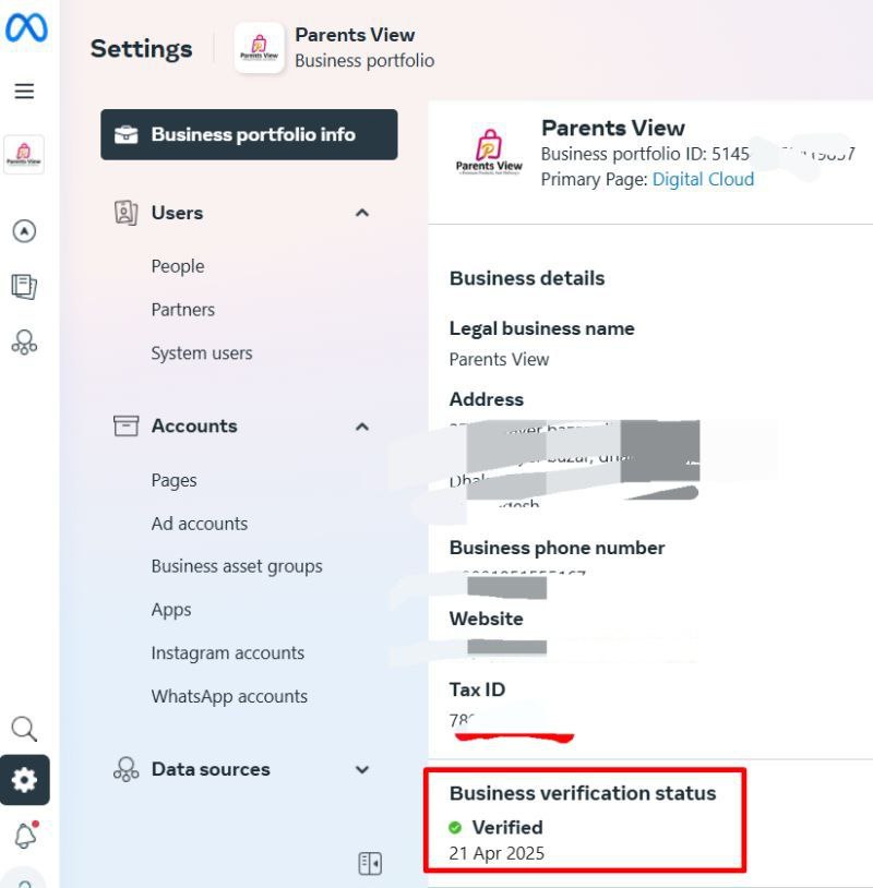 Meta Business Manager Verification Service (Green Check)