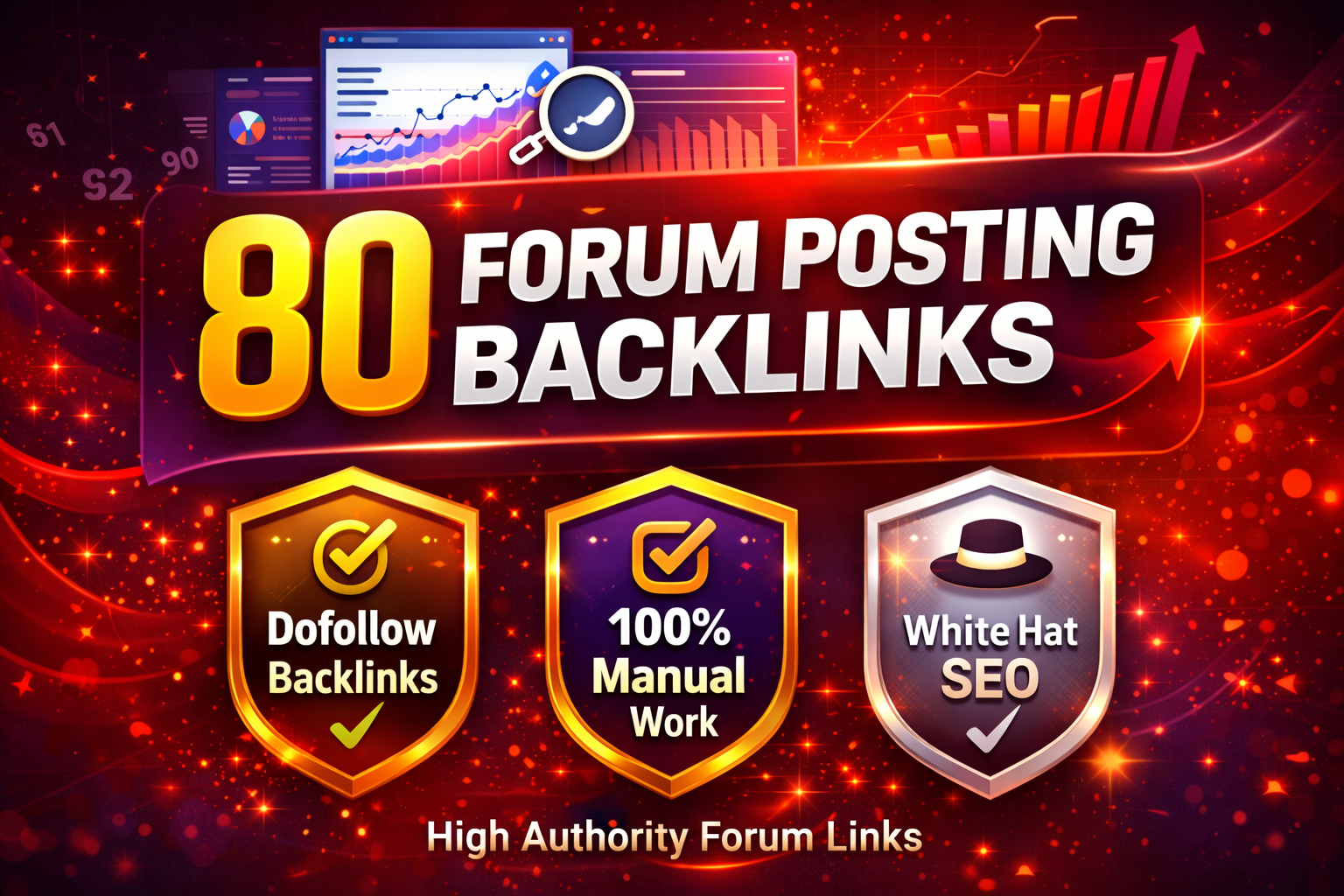 I will create 80 high quality forum posting backlinks manually
