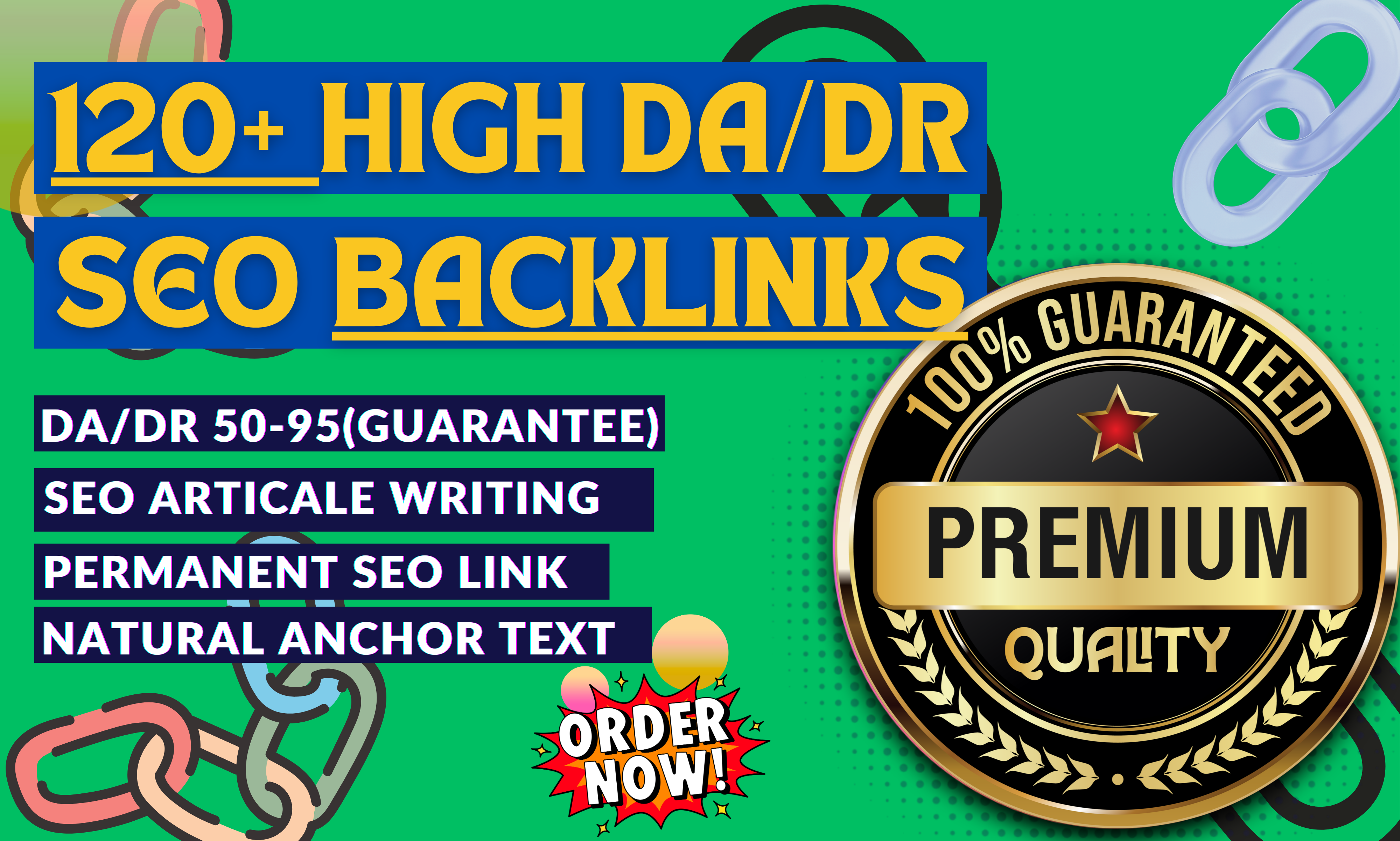 120+ High DA/DR Do-follow Backlinks for fast google R...